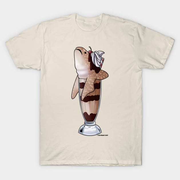 Peanut Butter Chocolate Whale Milkshark T-Shirt by lizstaley